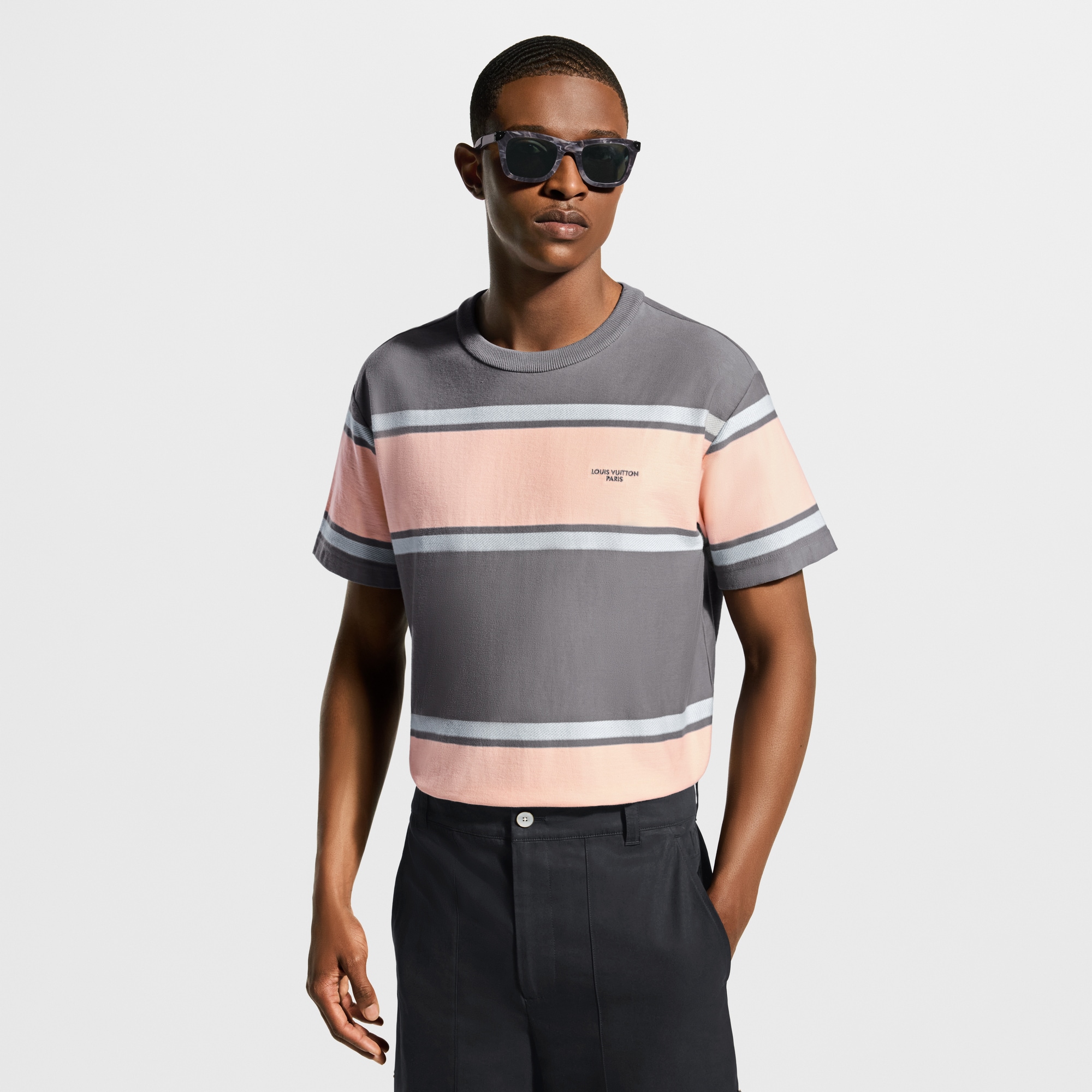 Striped Short-Sleeved T-Shirt - Ready-to-Wear 1AK7IK | LOUIS VUITTON